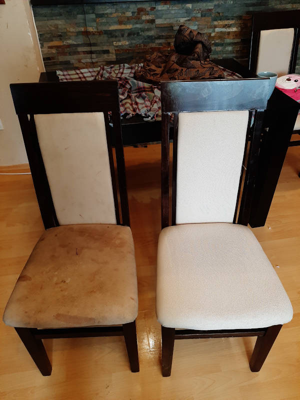 stolice pre i posle pranja